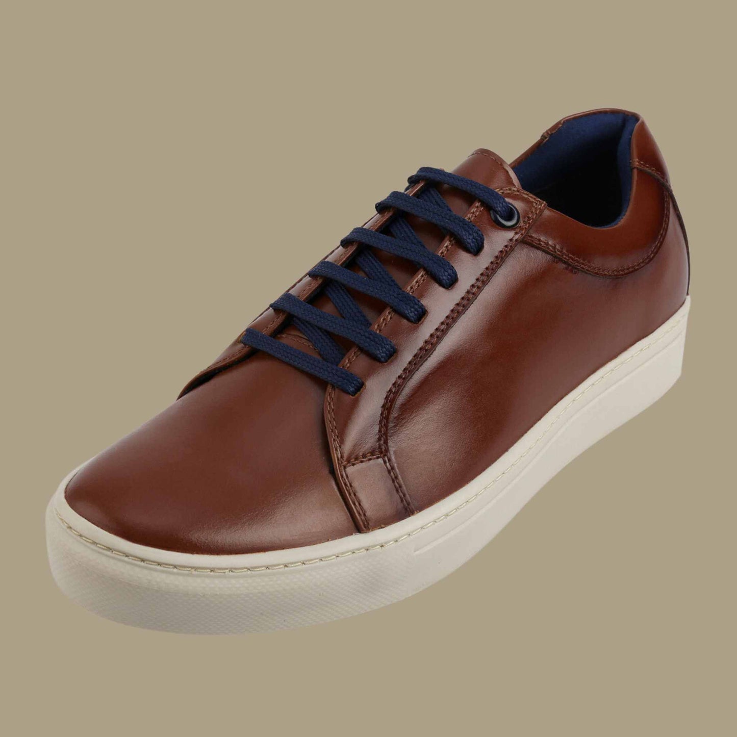 BROWN LEATHER TRAINERS