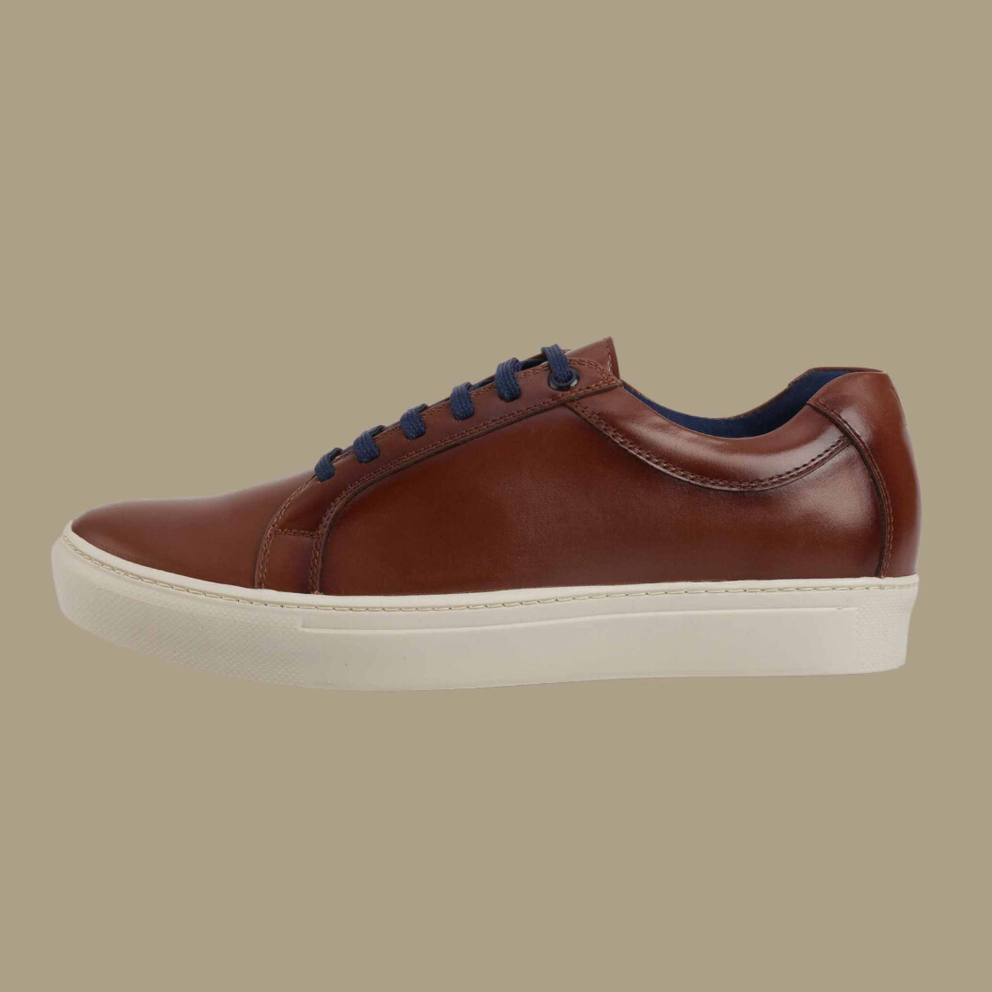 BROWN LEATHER TRAINERS