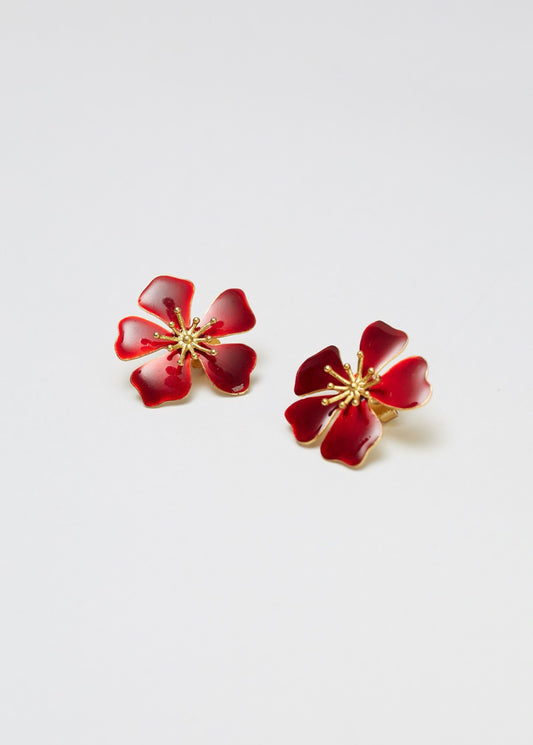 RED MIDI AURORA EARRINGS